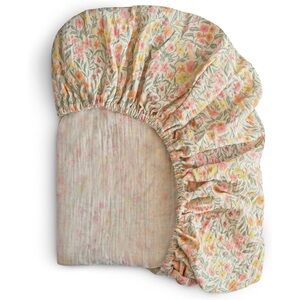 NWOT Mushie Organics Mini Crib Sheet, Opened and washed but unused